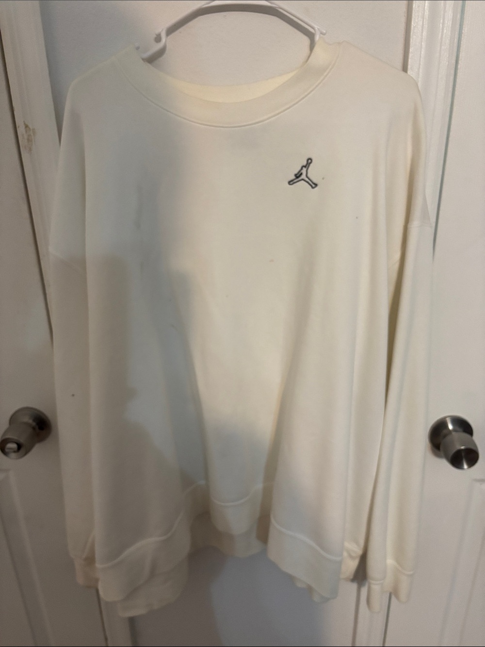 Jordan Off-White Crewneck Sweatshirt with Small Jumpman